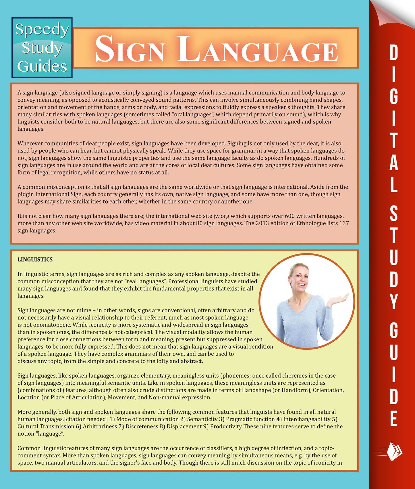 Sign Language: Speedy Study Guides