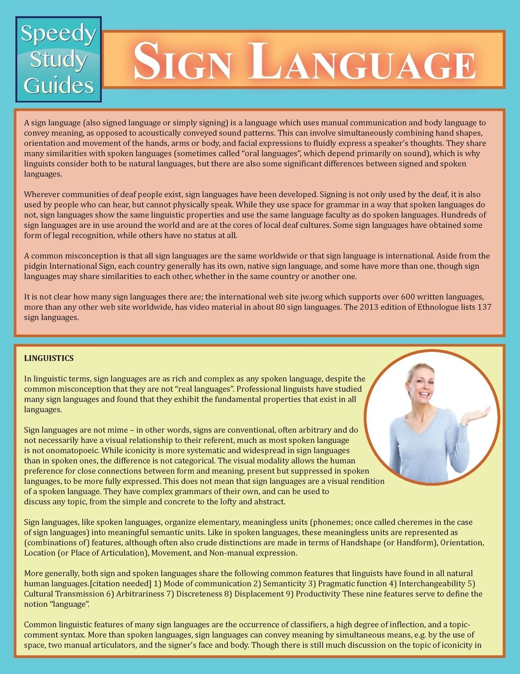 Sign Language (Speedy Study Guide)
