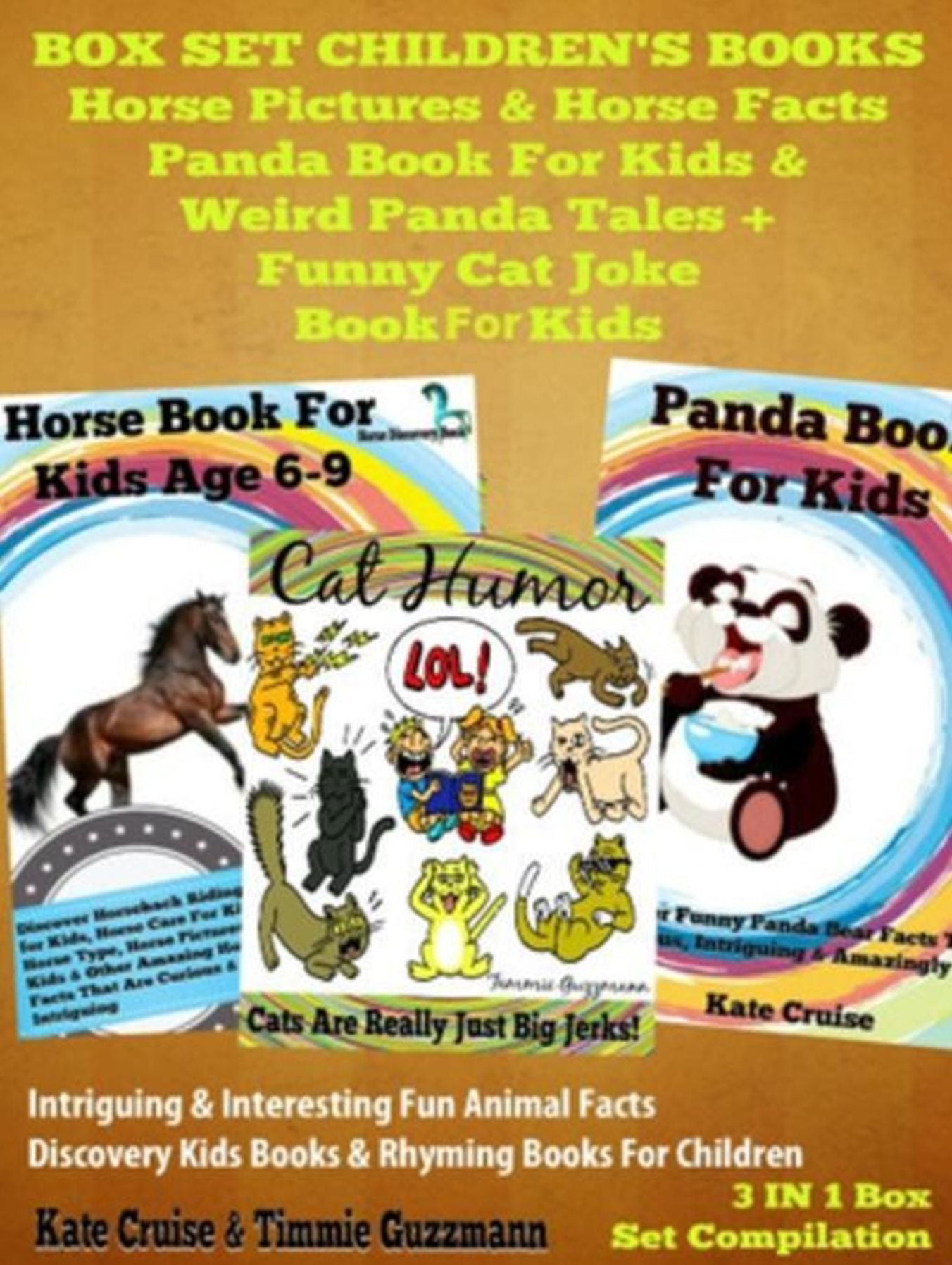 Box Set Children's Books: Horse Pictures & Horse Facts - Panda Book For Kids & Weird Panda Tales + Funny Cat Joke Book For Kids: 3 In 1 Box Set: Intriguing & Interesting Fun Animal Facts - Discovery Kids Books & Rhyming Books For Children
