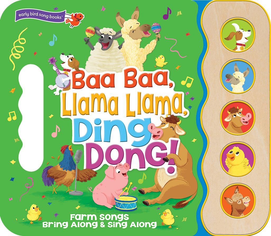 Baa Baa Llama Llama Ding Dong: Song Book Wood Module with Handle
