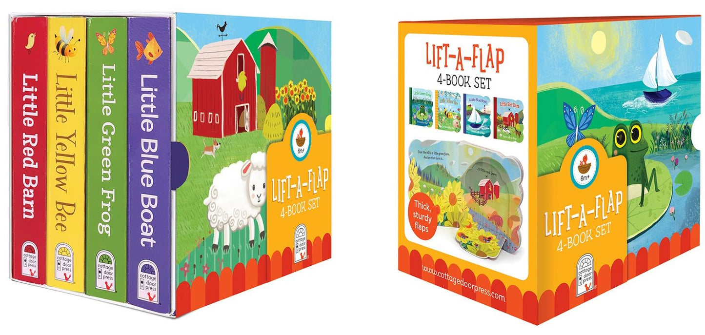 Nature Friends: Slipcase 4-Pack Including Little Blue Boat, Little Green Frog, Little Yellow Bee, and Little Red Barn