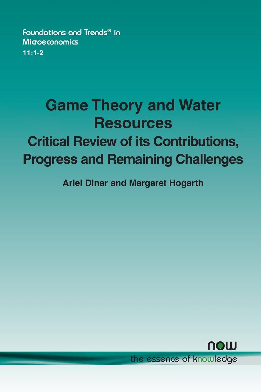 Game Theory and Water Resources: Critical review of its Contributions, Progress and Remaining Challenges