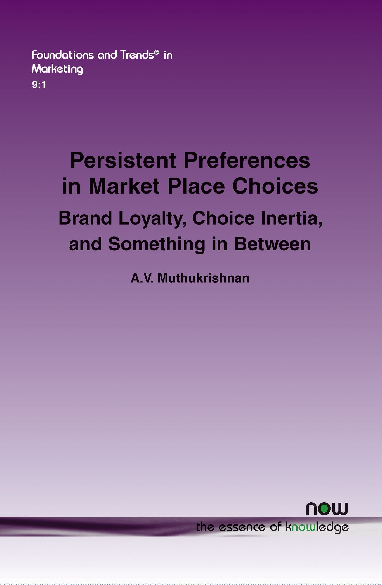 Persistent Preferences in Market Place Choices: Brand Loyalty, Choice Inertia, and Something in Between