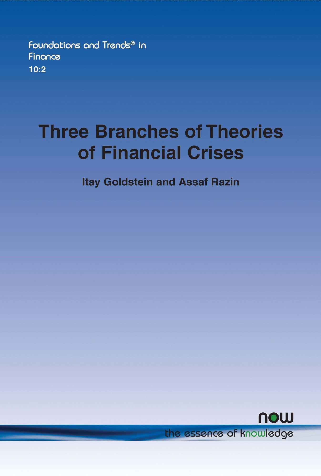 Three Branches of Theories of Financial Crises