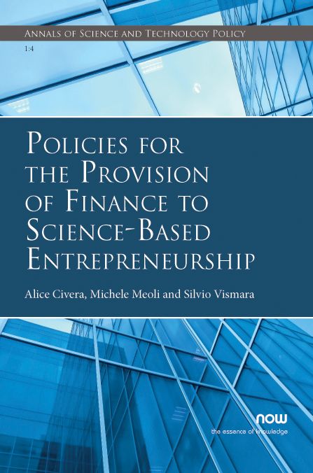 Policies for the Provision of Finance to Science-Based Entrepreneurship