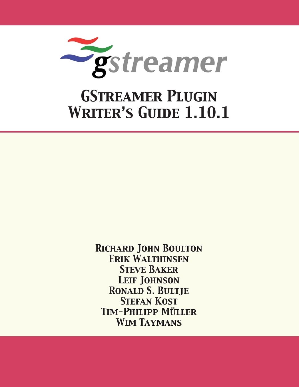 Gstreamer Plugin Writer's Guide 1.10.1