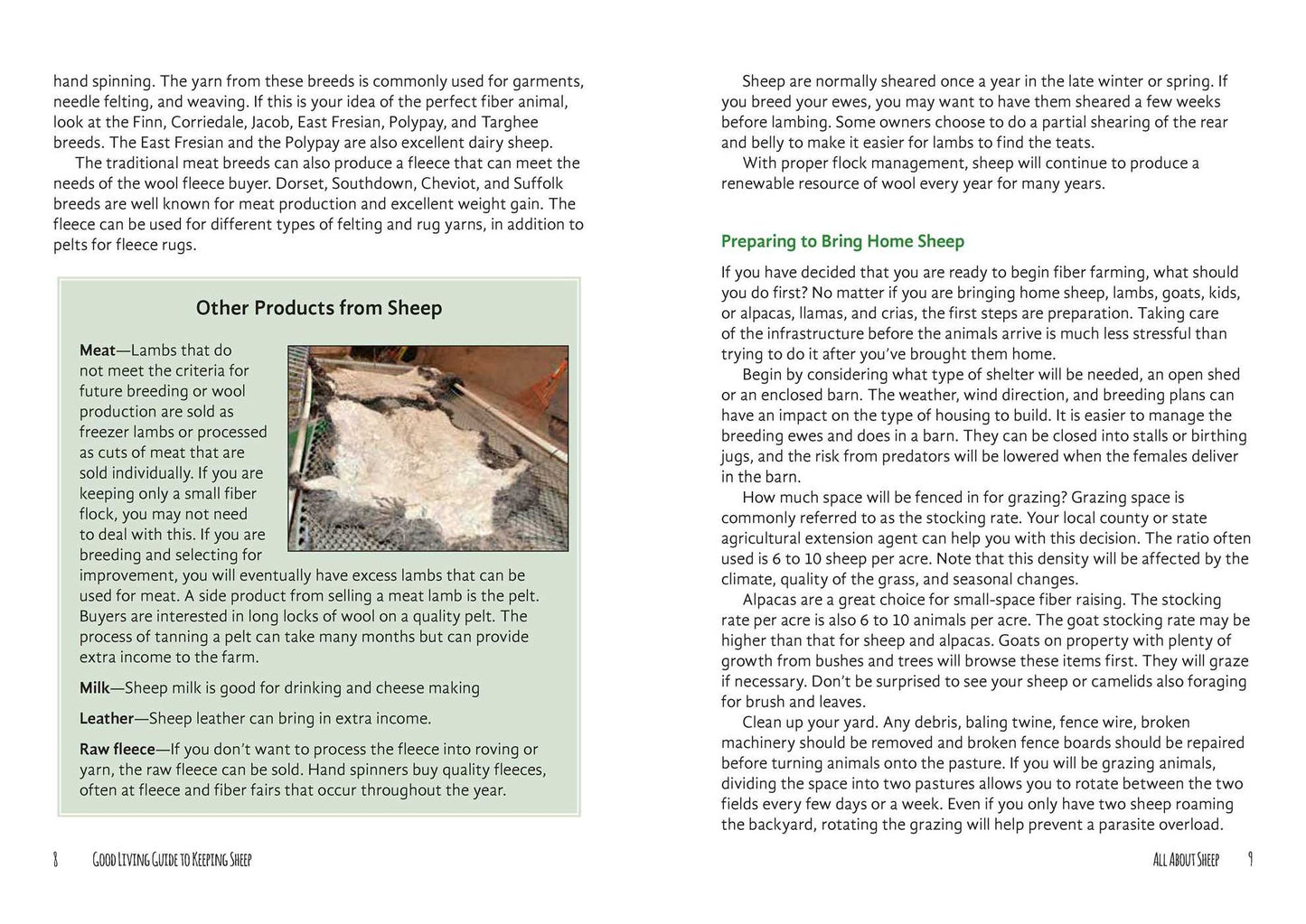 The Good Living Guide to Keeping Sheep and Other Fiber Animals: Housing, Feeding, Shearing, Spinning, Dyeing, and More