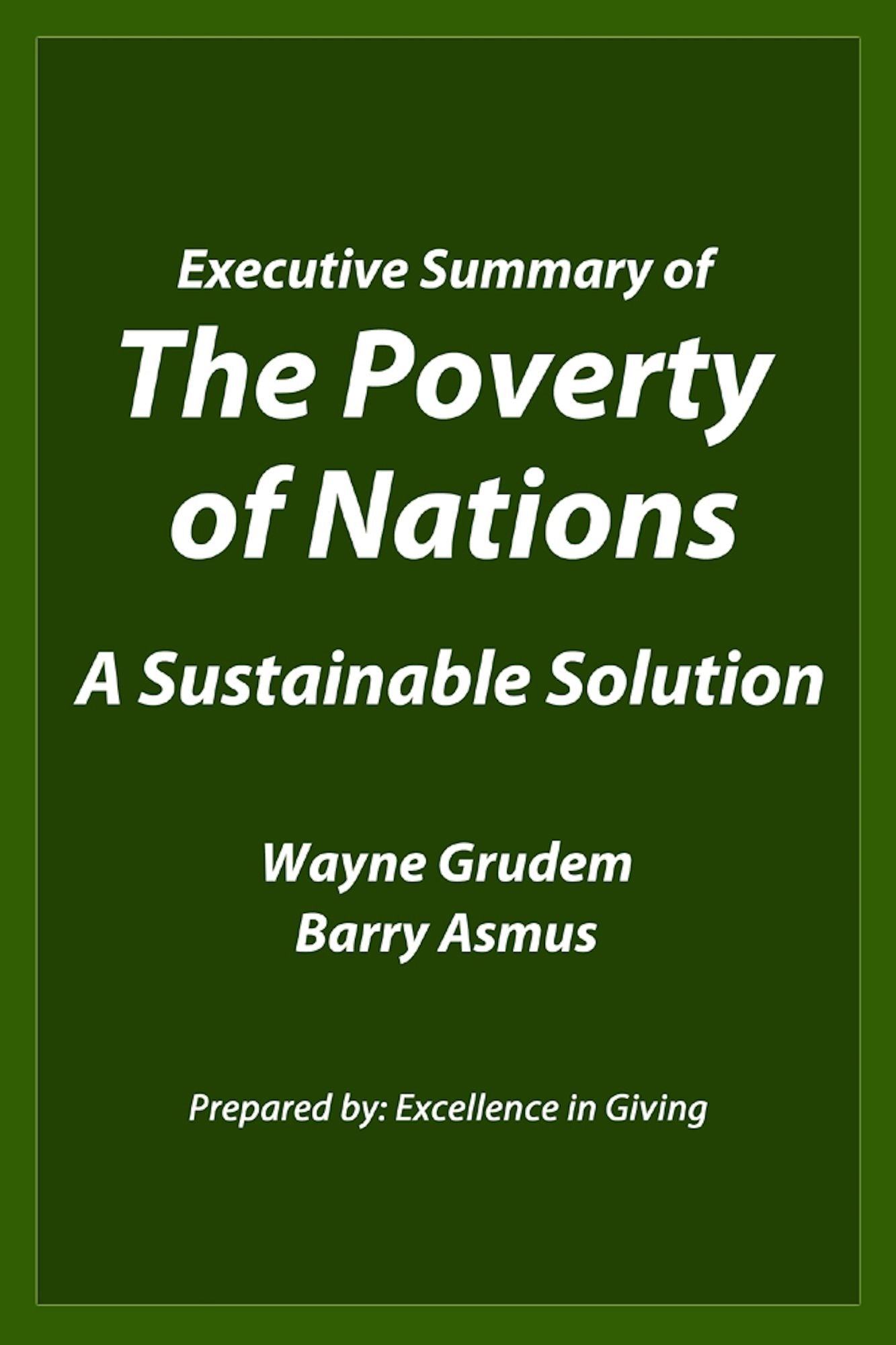 Executive Summary of The Poverty of Nations