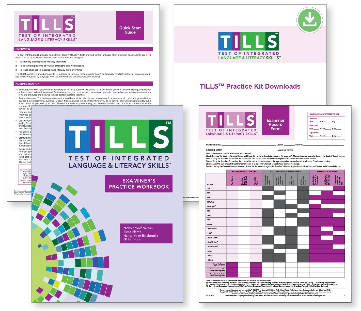 Test of Integrated Language and Literacy Skills: TILLS Practice Kit