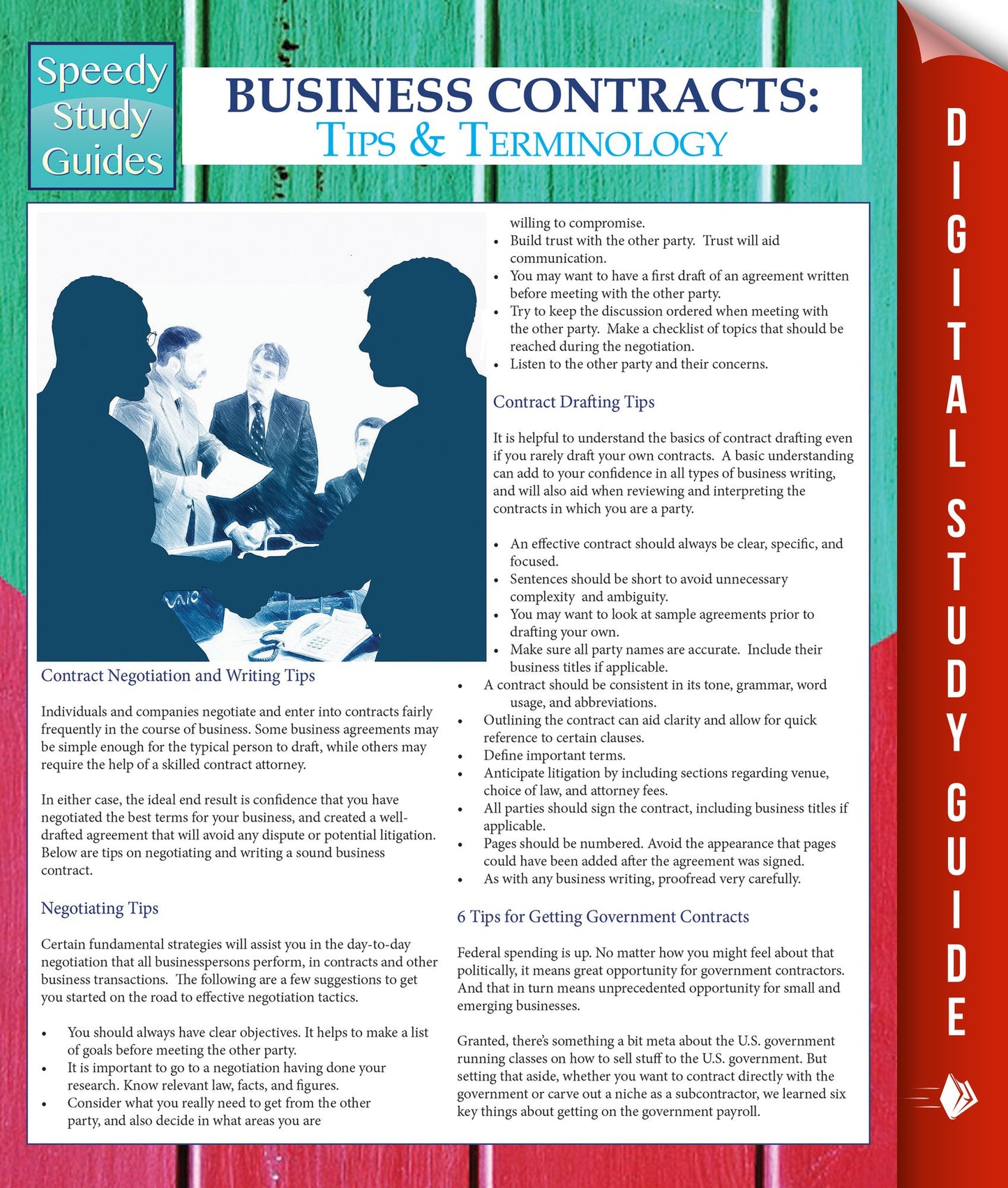 Business Contracts: Tips And Terminology (Speedy Study Guides)