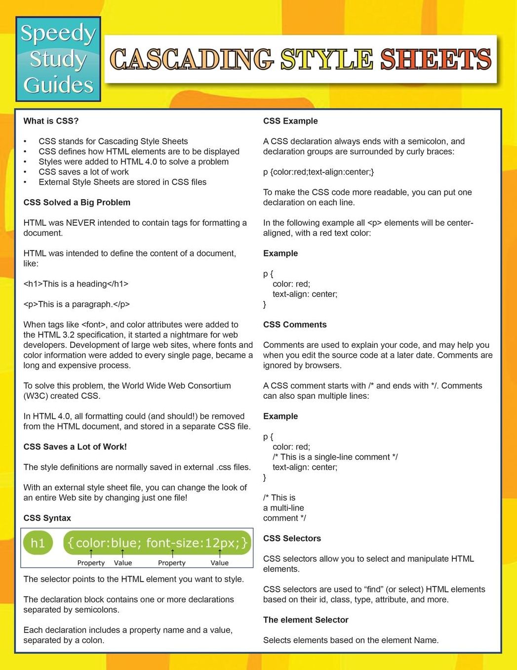 Cascading Style Sheets (Speedy Study Guides)