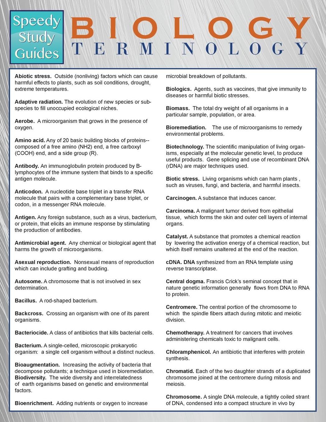 Biology Terminology (Speedy Study Guides)