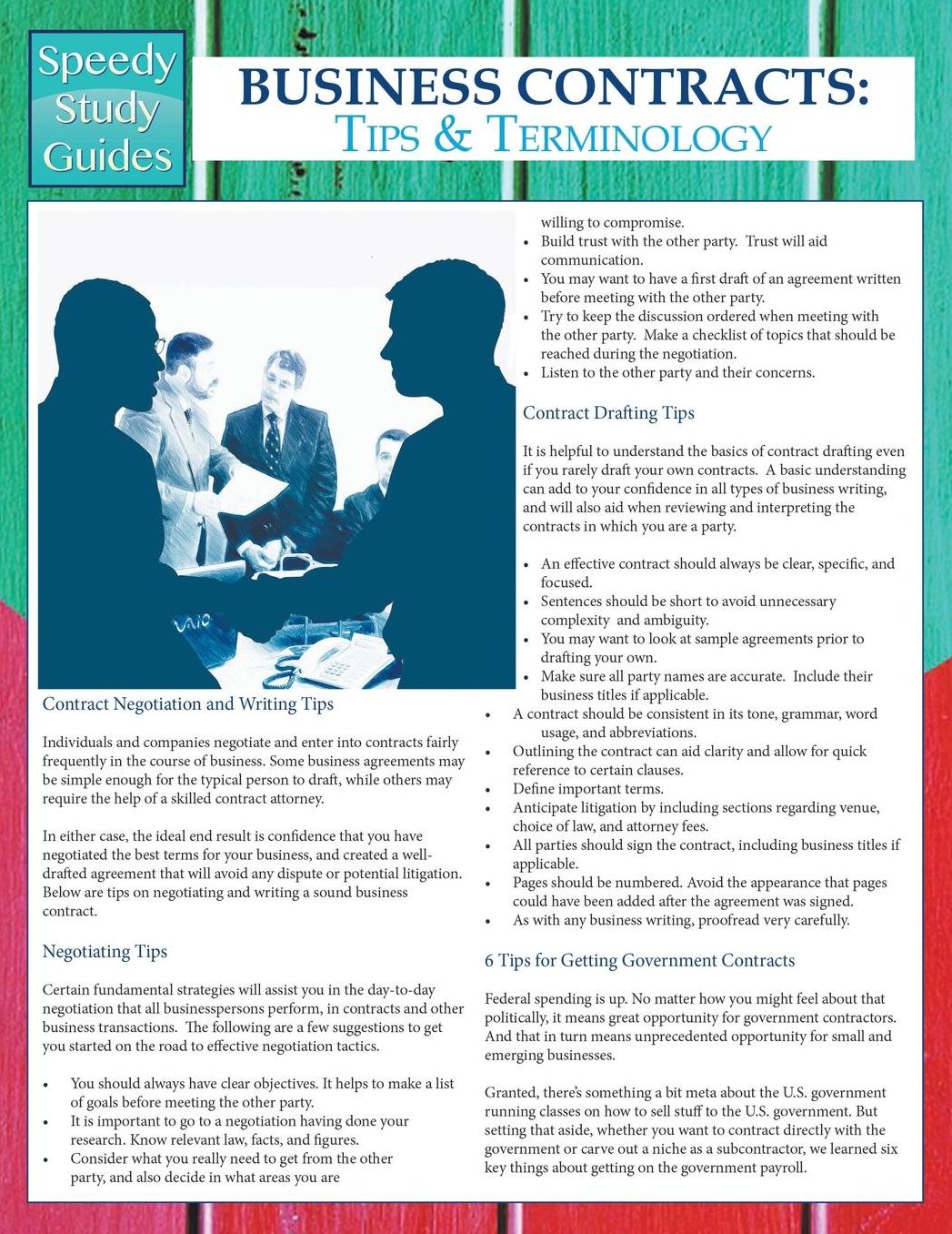 Business Contracts: Tips and Terminology (Speedy Study Guides)