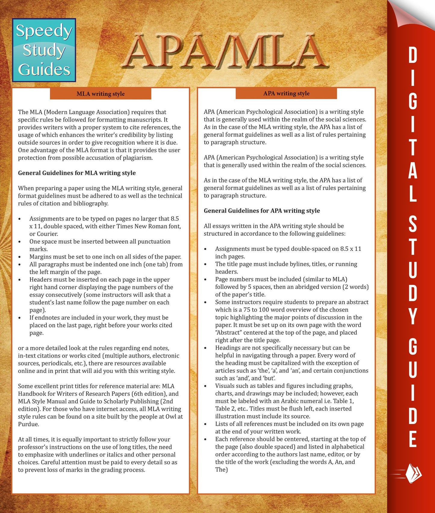 APA/MLA Guidelines (Speedy Study Guides)
