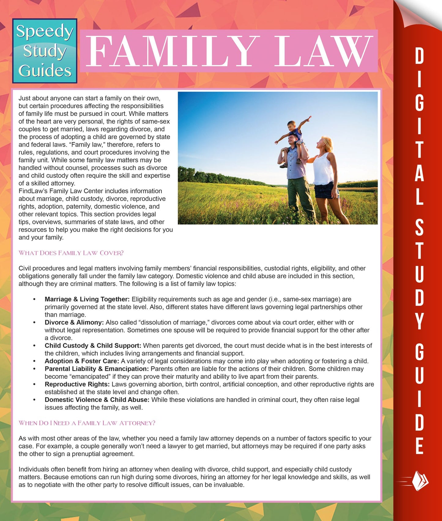 Family Law (Speedy Study Guides)