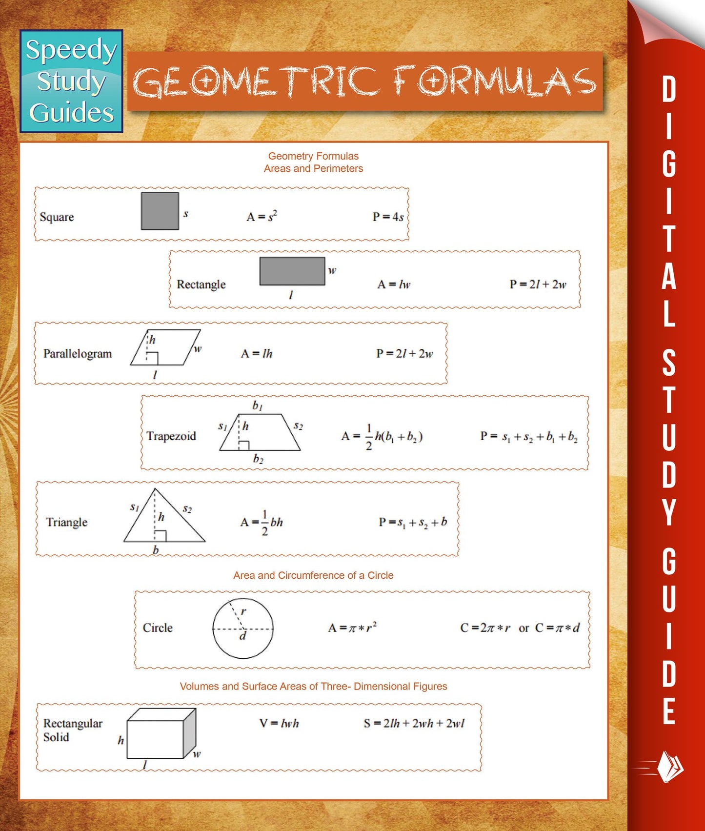 Geometric Formulas (Speedy Study Guides)