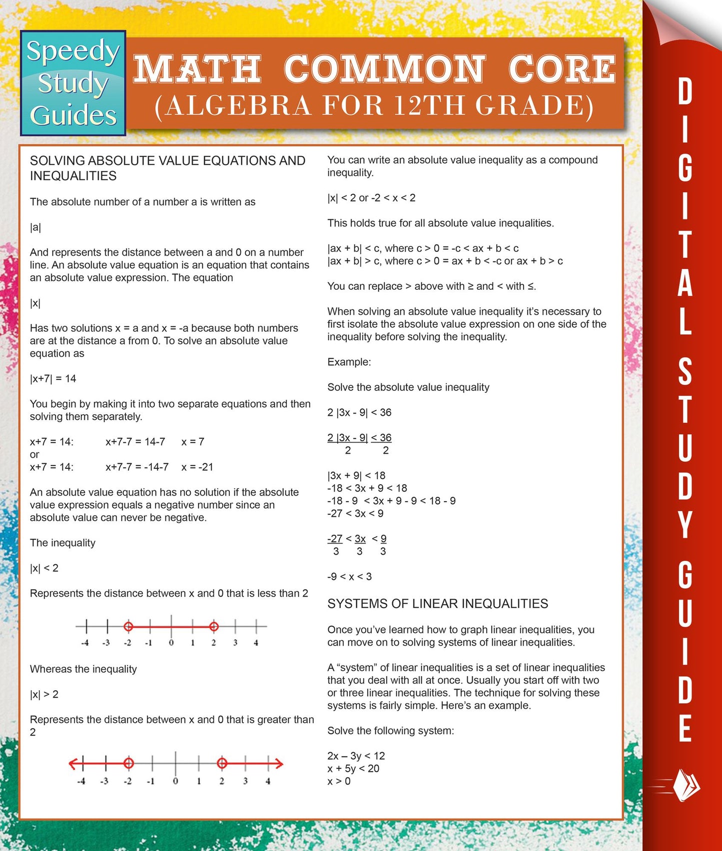 Math Common Core (Algebra for 12th Grade) (Speedy Study Guides)