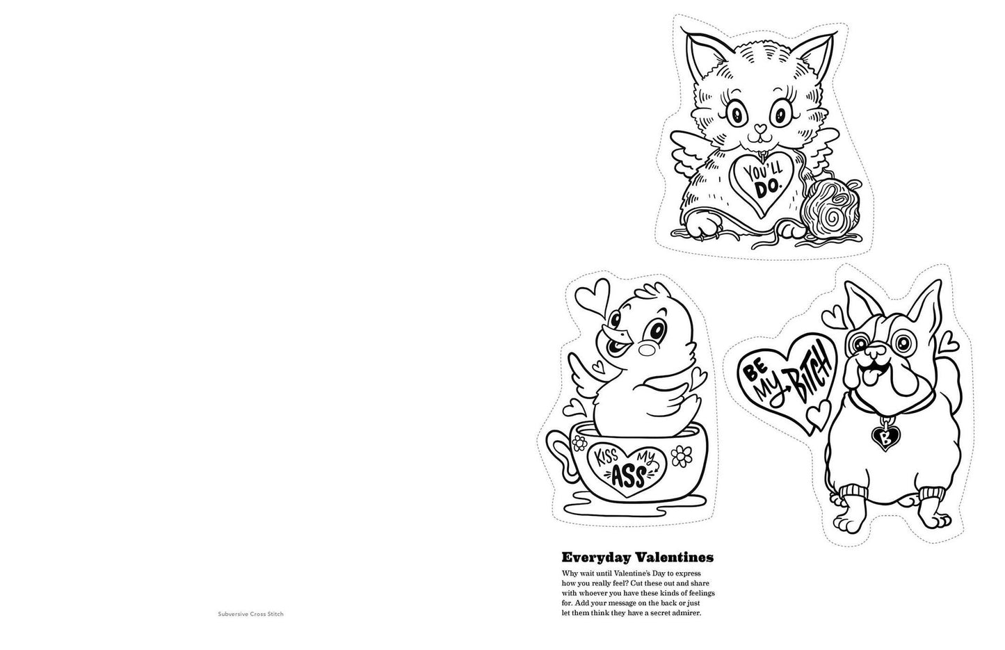 Subversive Cross Stitch Coloring and Activity Book: 40 Ways to Stop Freaking Out