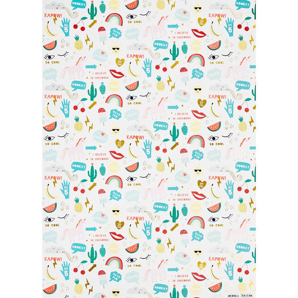 Pop Art Icon Flat Wrap