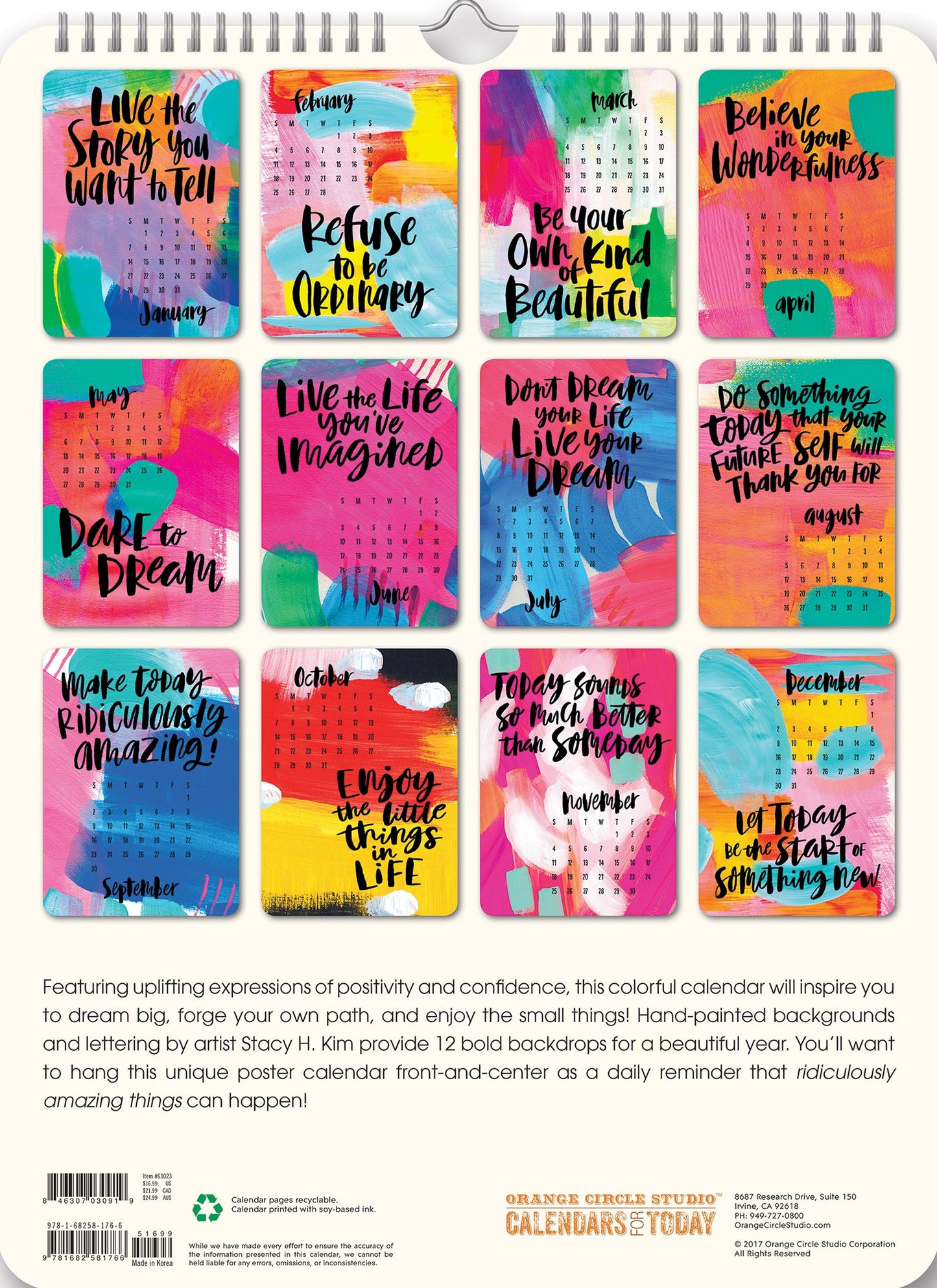 2018 Make Today Ridiculously Amazing Poster Calendar
