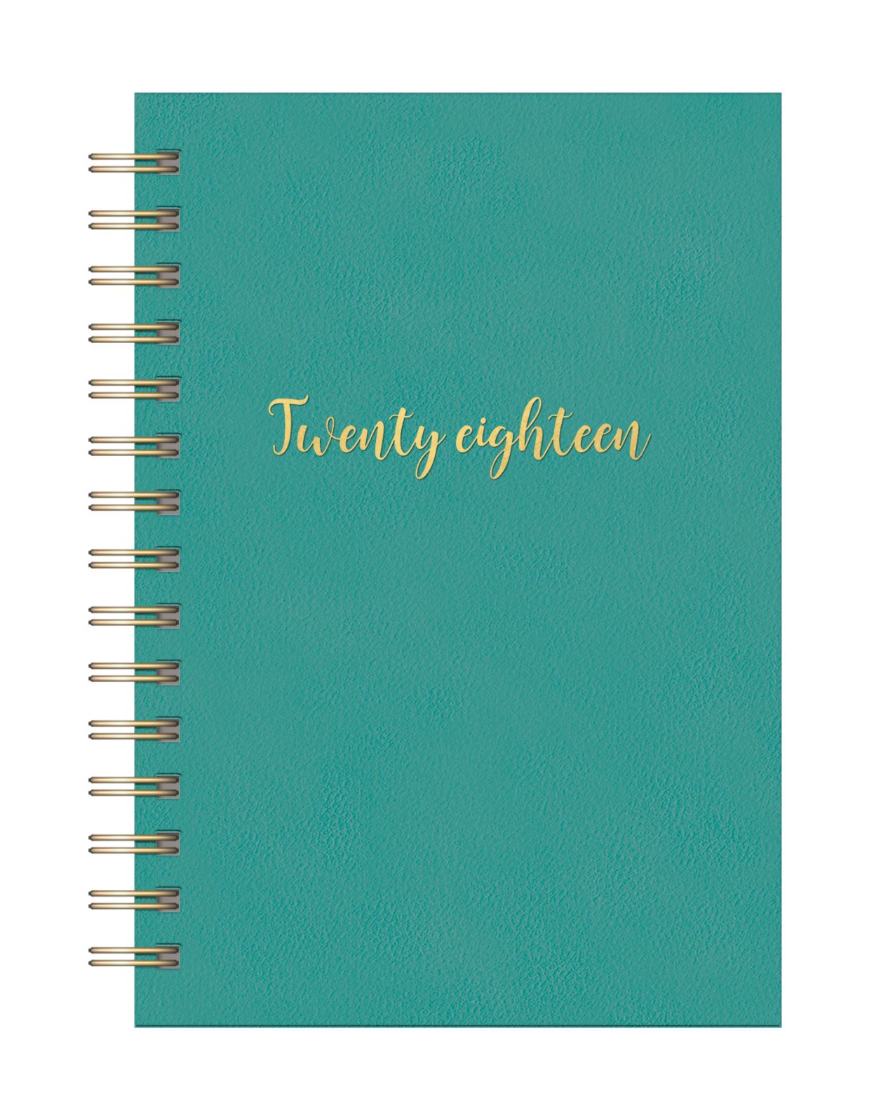 2018 Sea Green Leatheresque Spiral Weekly Agenda
