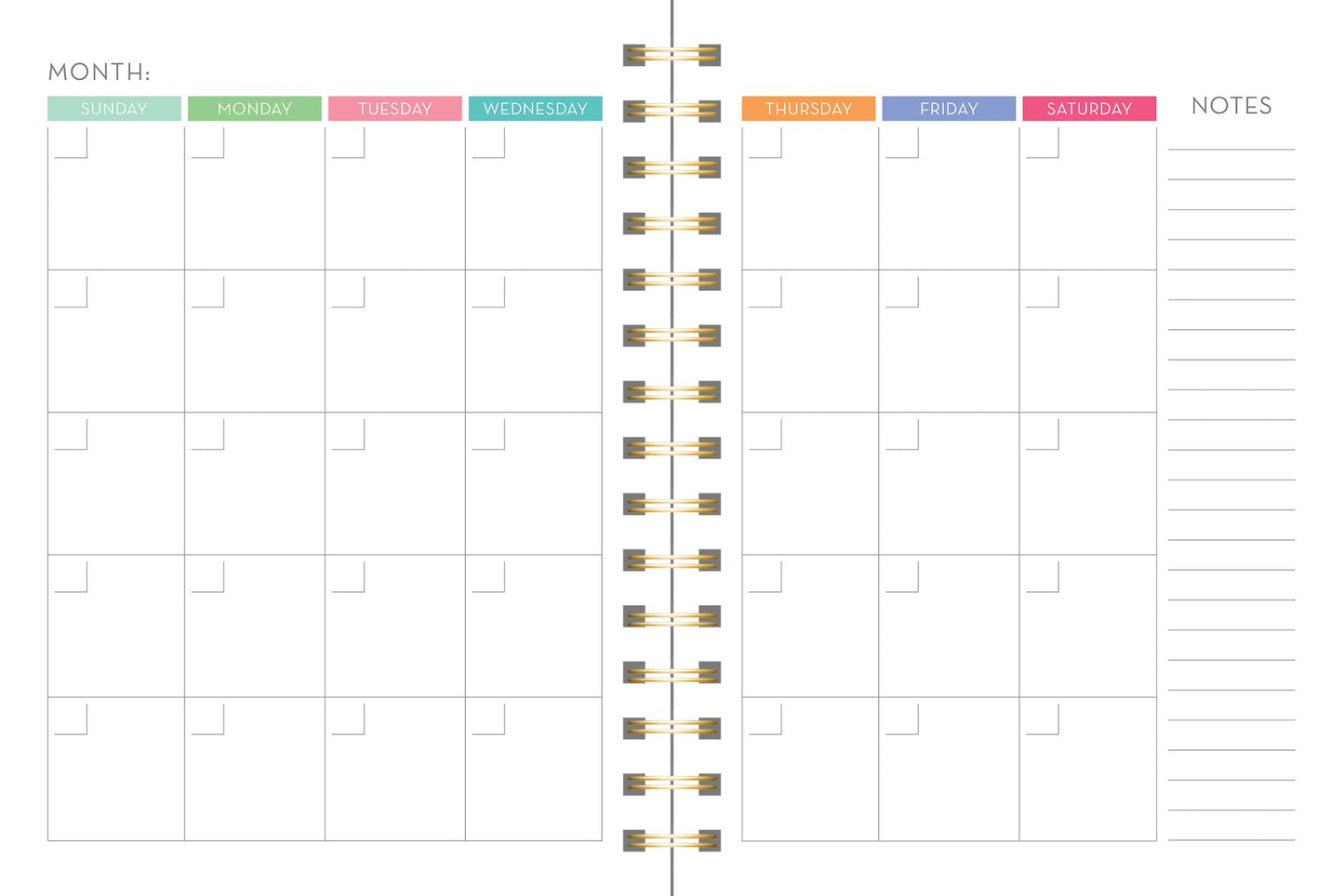 2019 Cactus Garden Deluxe Compact Flexi Planner