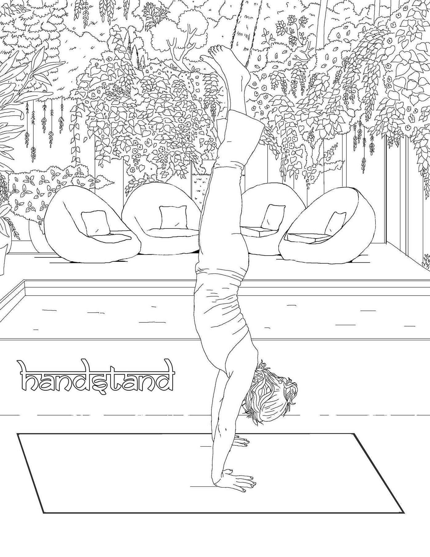 The Yoga Poses Adult Coloring Book