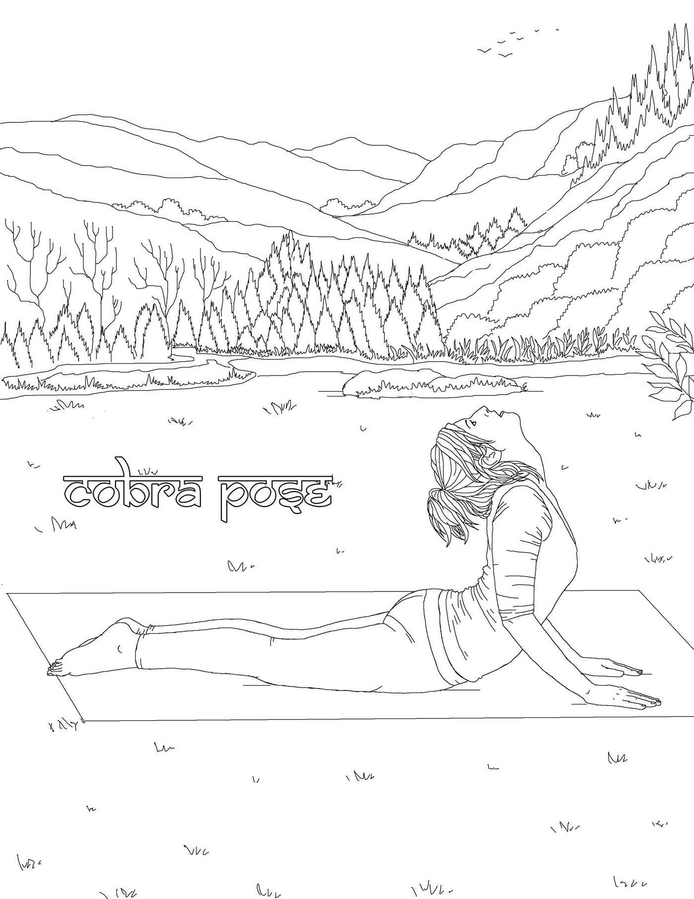 The Yoga Poses Adult Coloring Book