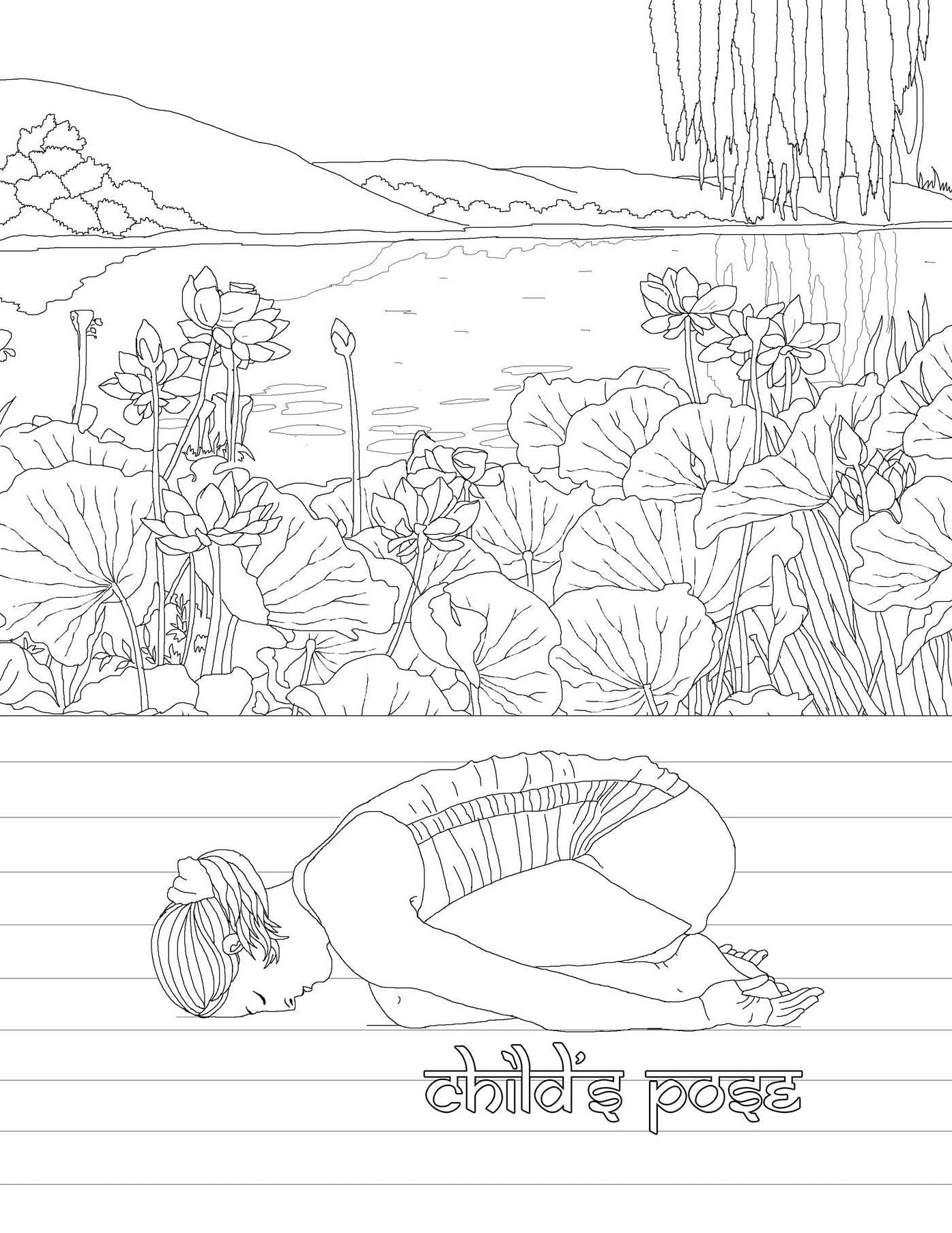 The Yoga Poses Adult Coloring Book
