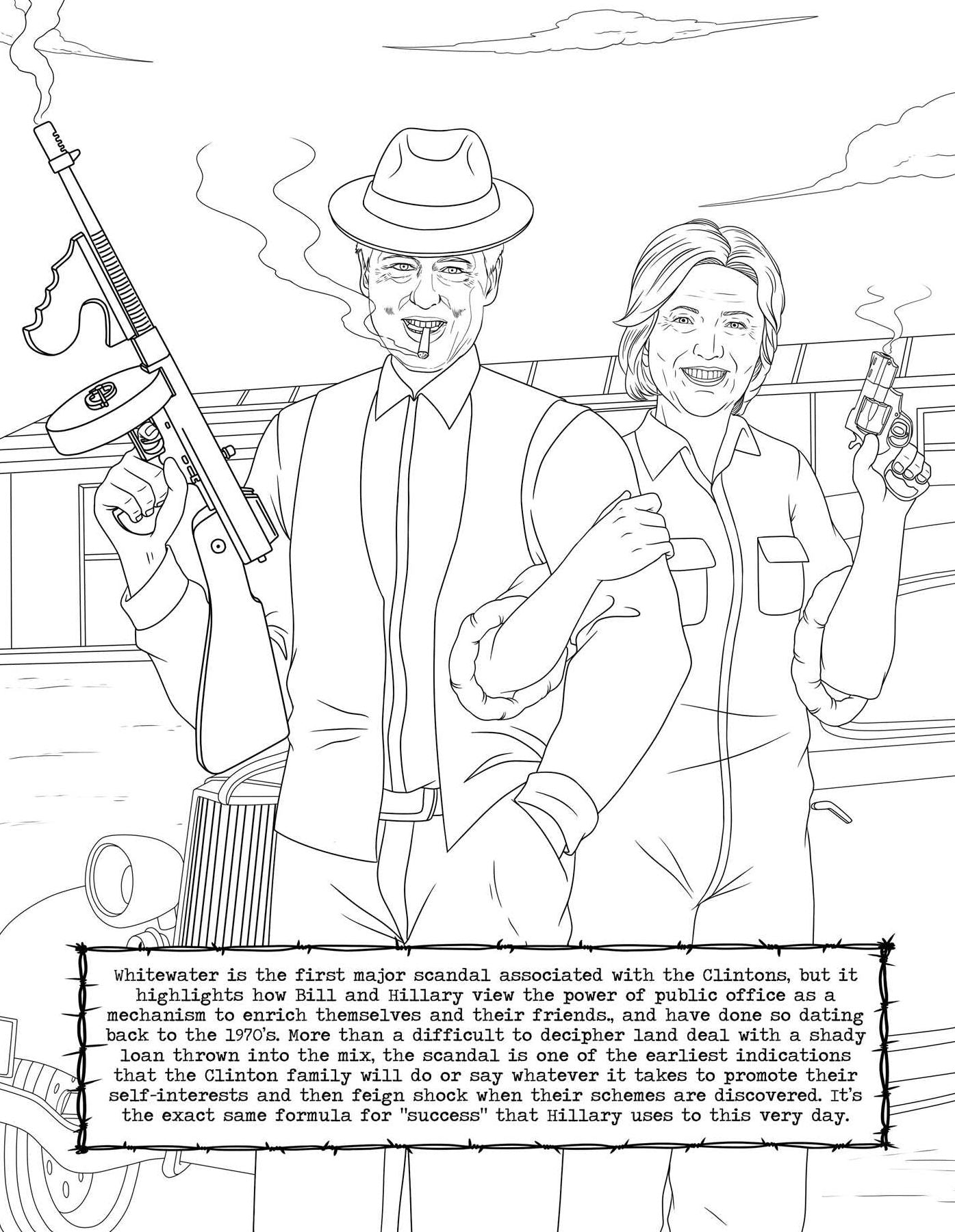 Go the F**k to Jail: An Adult Coloring Book of the Clinton Scandals