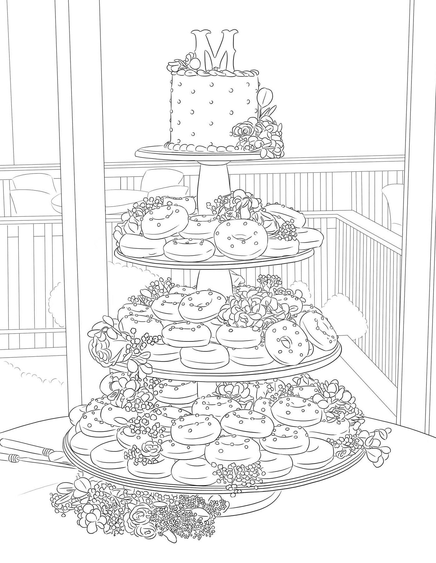 The Maci and Taylor Wedding Album: An Adult Coloring Book