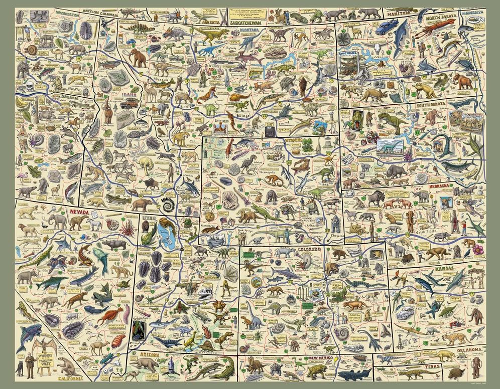 Cruisin' the Fossil Freeway Map, 2nd Edition: The Ultimate Prehistoric Road Map to the Best of the American West