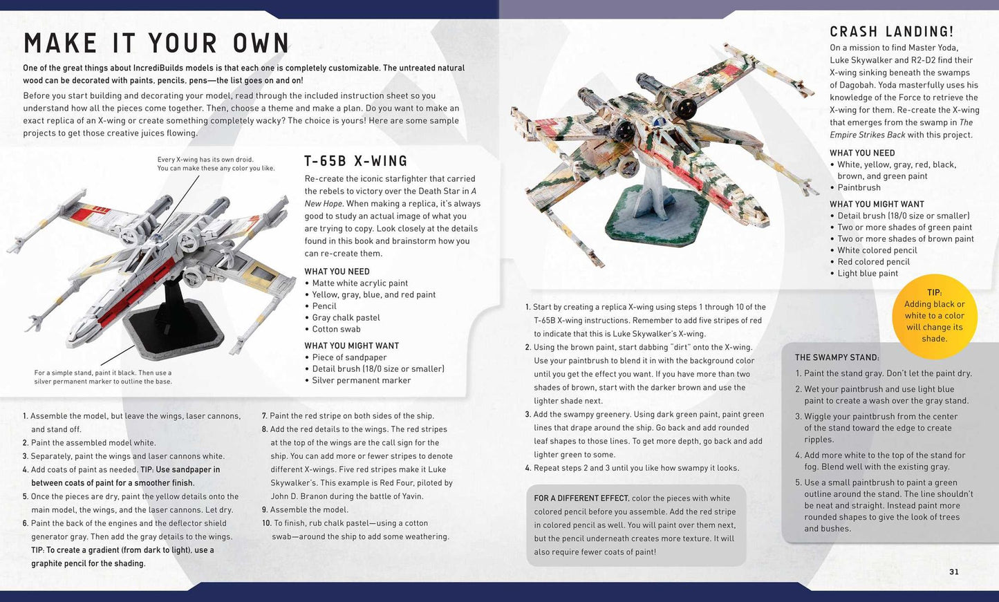IncrediBuilds: Star Wars: X-Wing Deluxe Book and Model Set