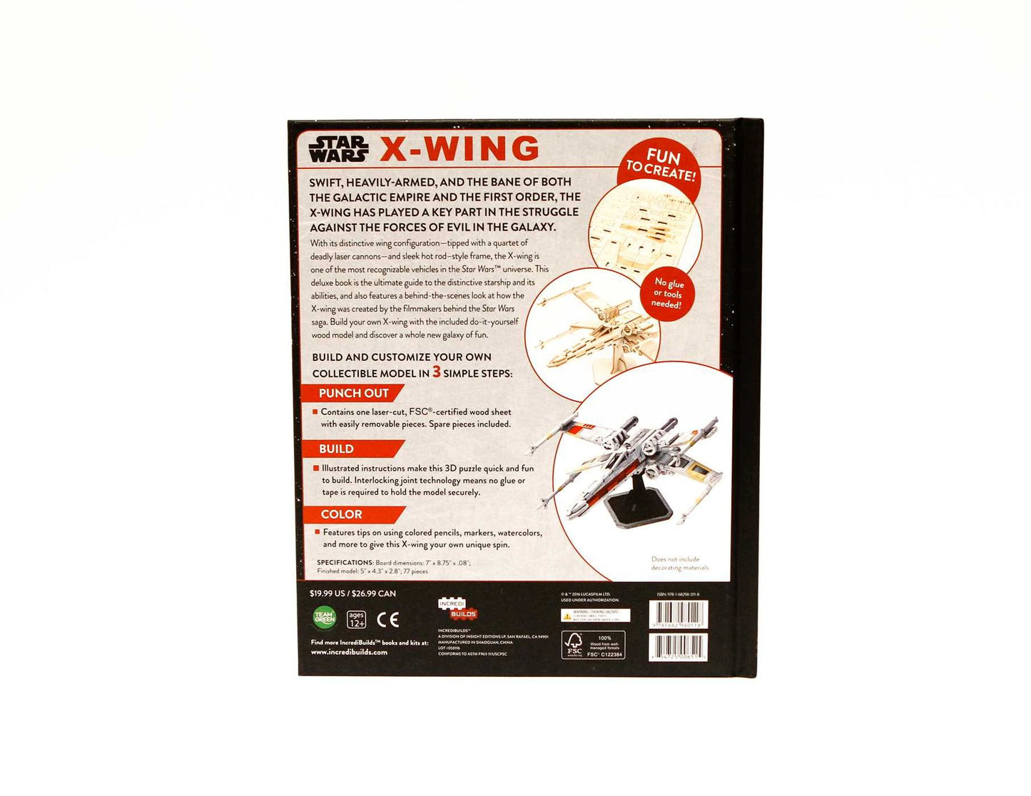 IncrediBuilds: Star Wars: X-Wing Deluxe Book and Model Set