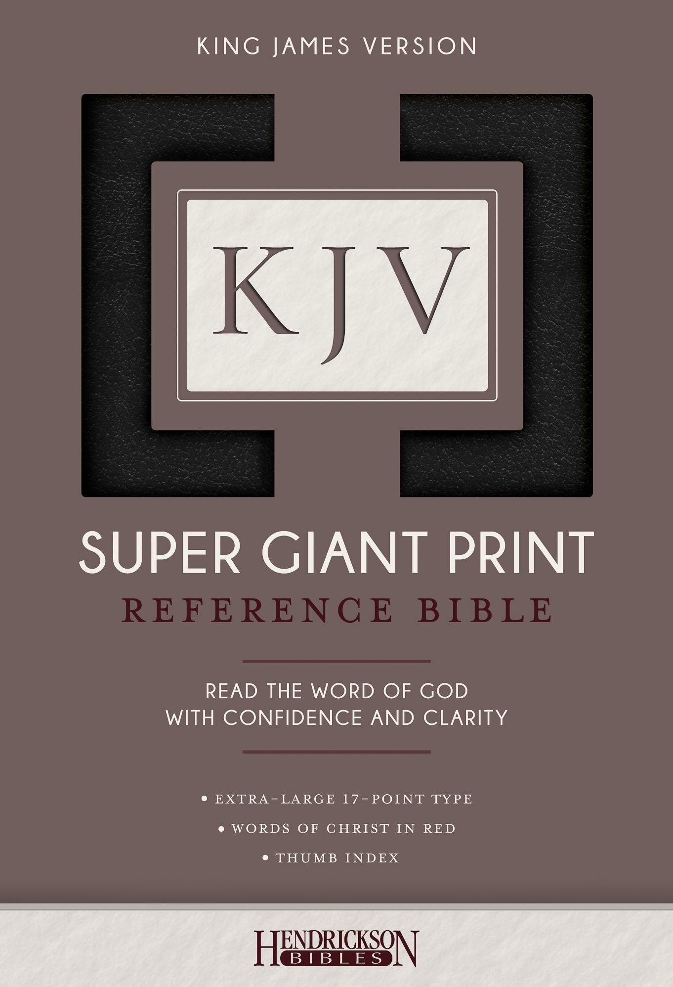 KJV Super Giant Print Reference Bible (Black Imitation Leather, Thumb-Indexed)