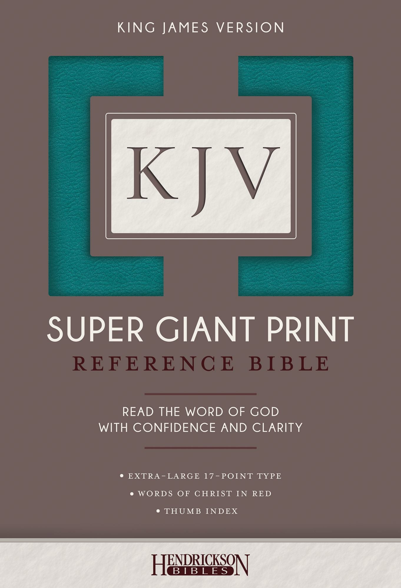 KJV Super Giant Print Reference Bible (Turquoise Flexisoft Leather, Thumb-Indexed)