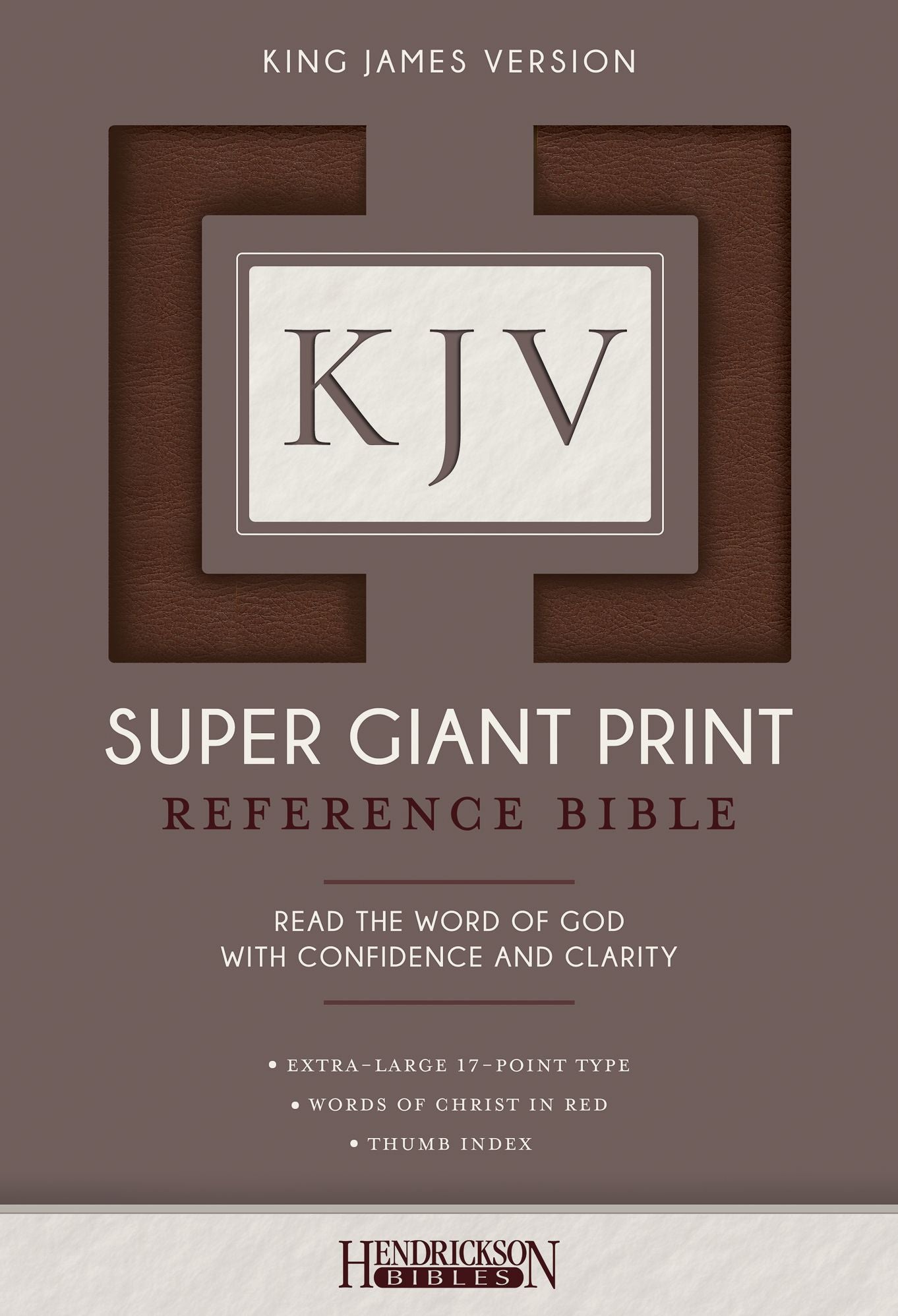 KJV Super Giant Print Reference Bible (Brown Flexisoft Leather, Thumb-Indexed)