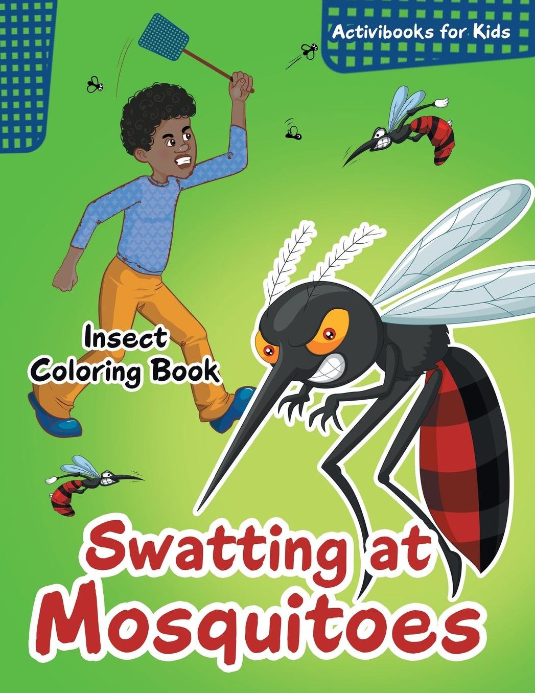 Swatting at Mosquitoes Insect Coloring Book