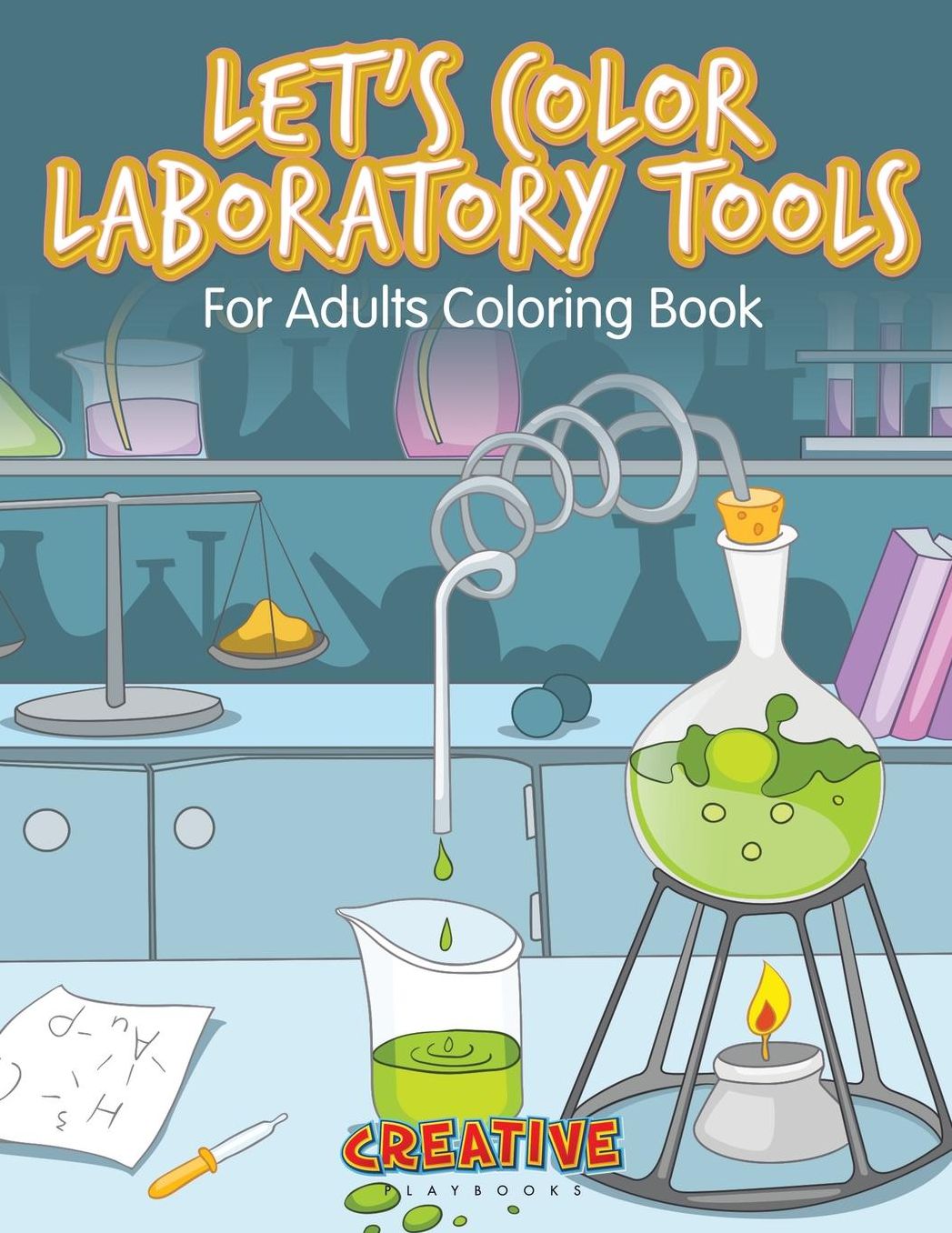 Let's Color Laboratory Tools for Adults Coloring Book