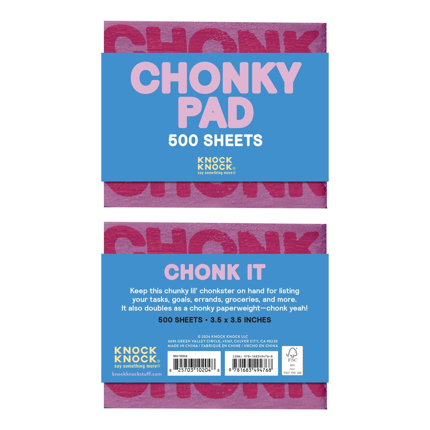 Knock Knock Chonky Checklist Chonky Note