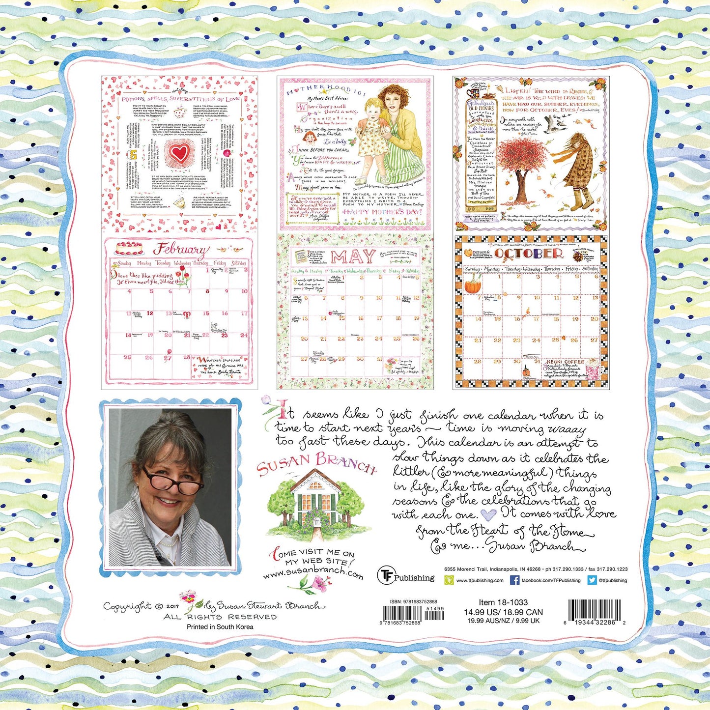 2018 Susan Branch Heart of the Home Wall Calendar