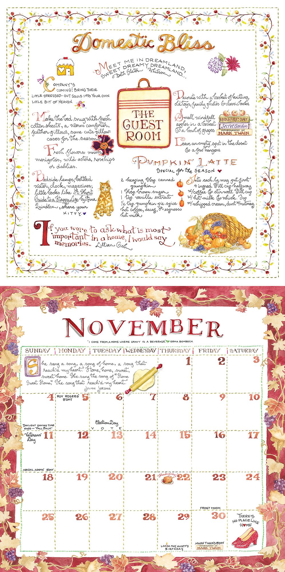 2018 Susan Branch Heart of the Home Wall Calendar
