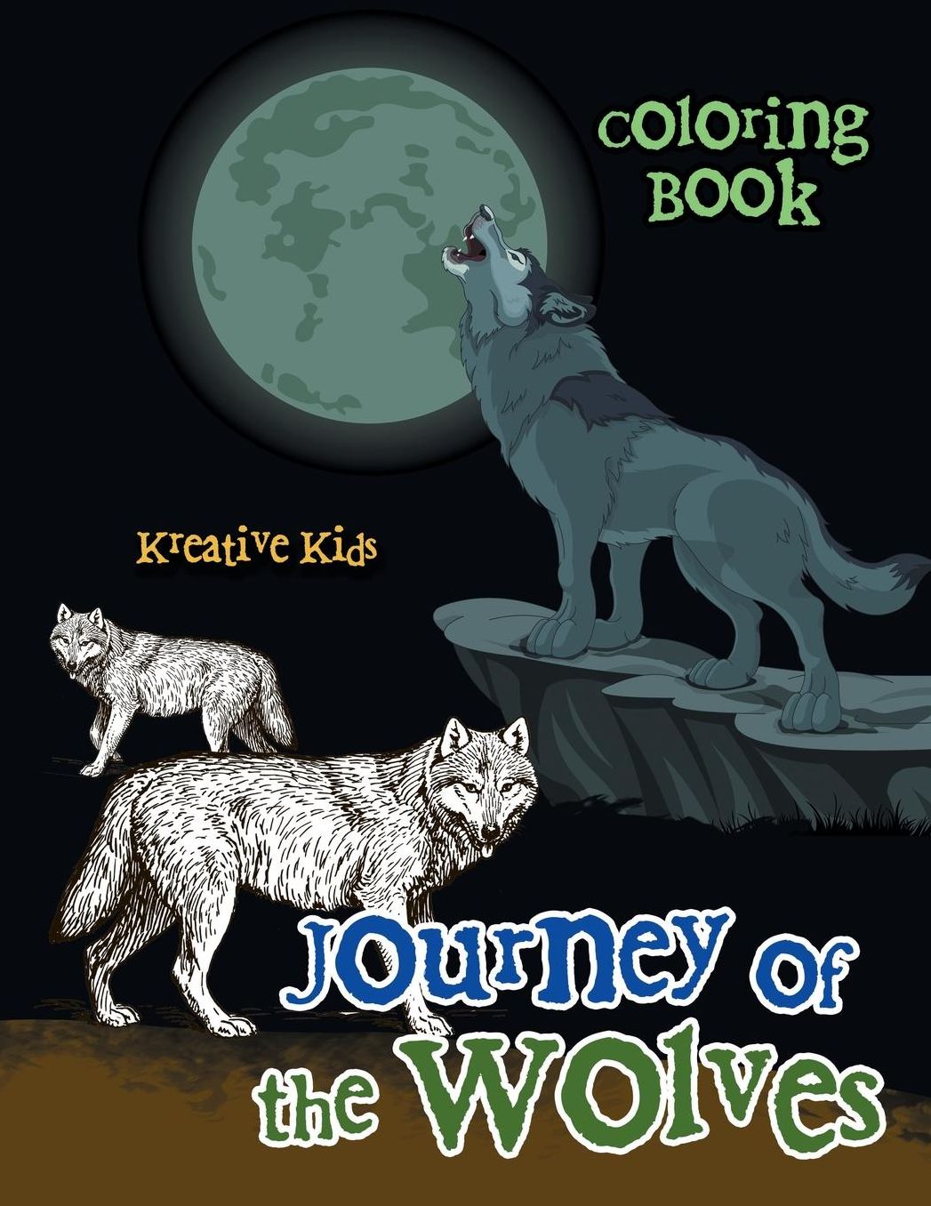 Journey of the Wolves Coloring Book