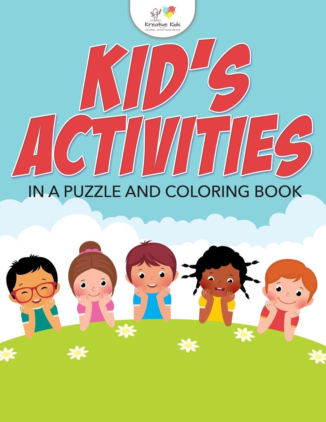 Kids' Activities in a Puzzle and Coloring Book