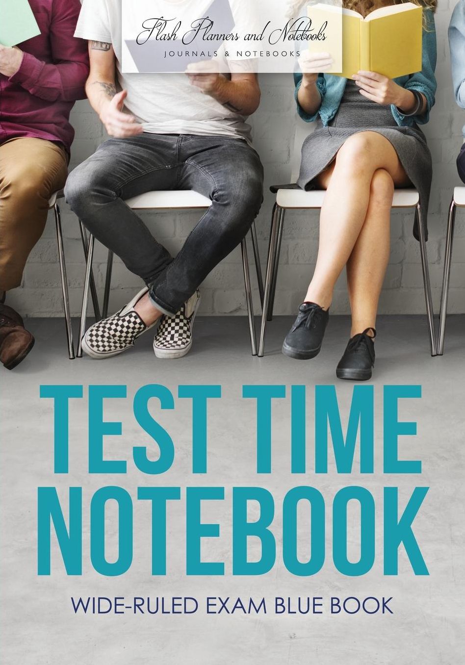 Test Time Notebook: Wide-Ruled Exam Blue Book