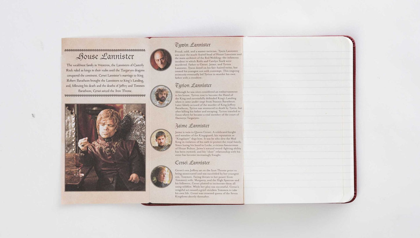 Game of Thrones: House Lannister Ruled Pocket Journal