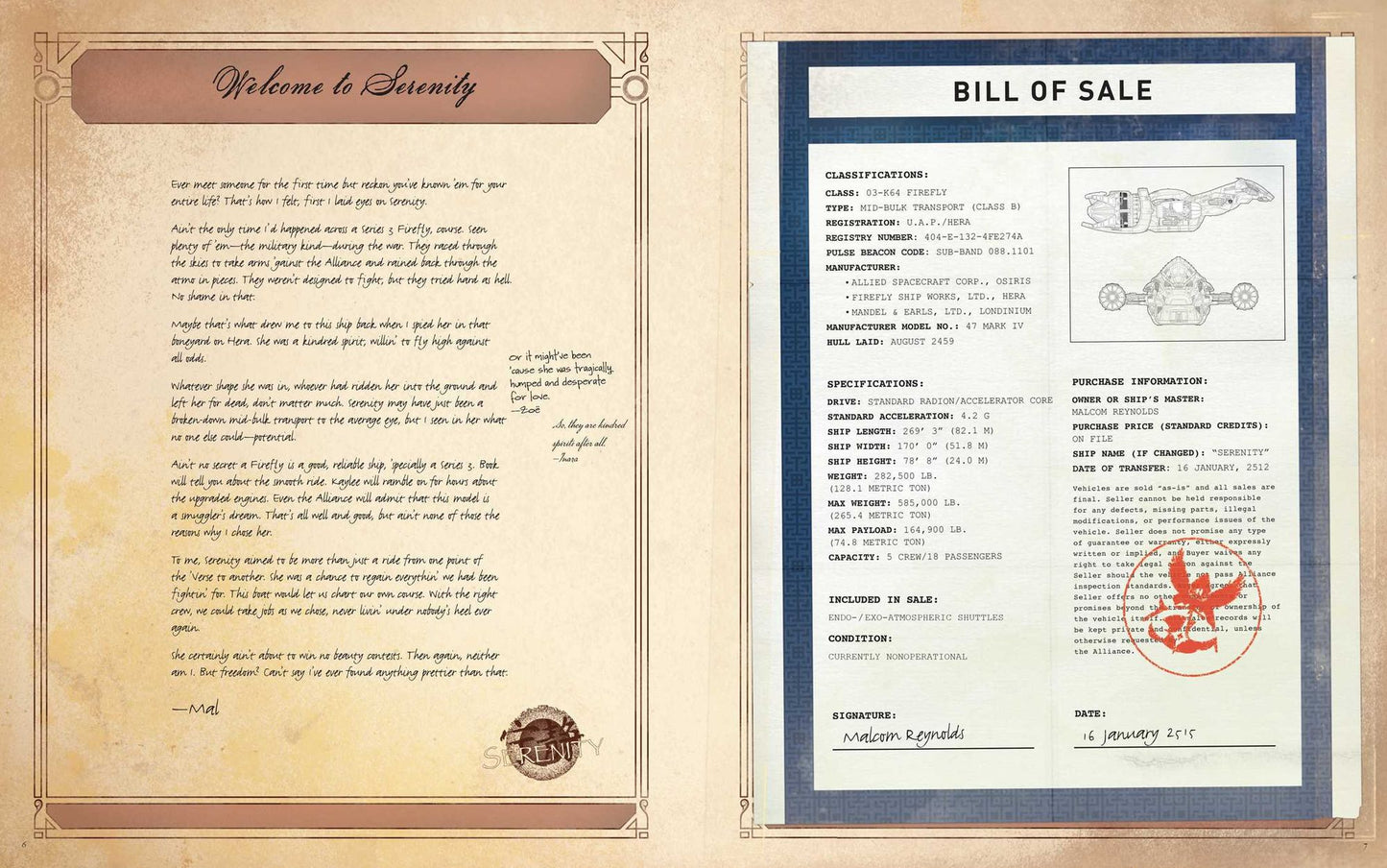 The Serenity Handbook: The Official Crew Member's Guide to the Firefly-Class Series 3 Ship