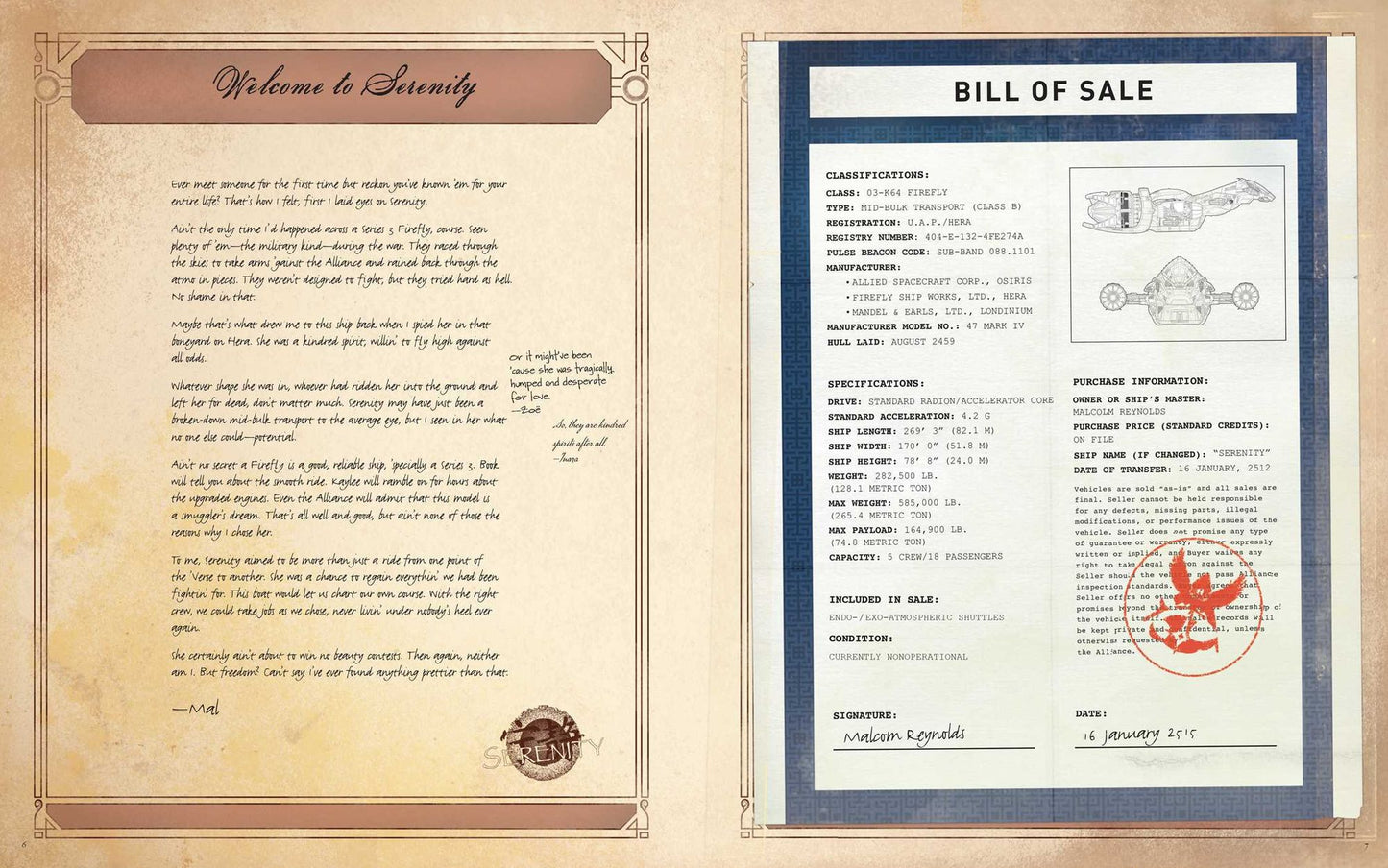 The Serenity Handbook: The Official Crew Member's Guide to the Firefly-Class Series 3 Ship
