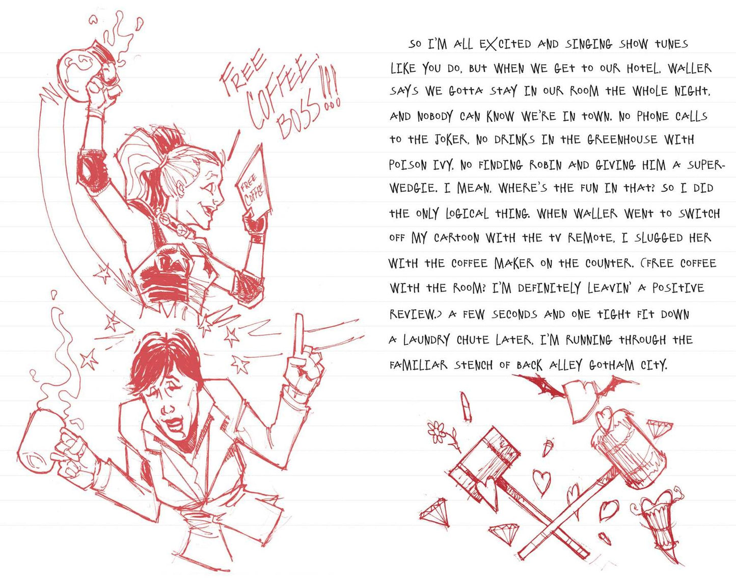 Harley Quinn Ruled Pocket Journal