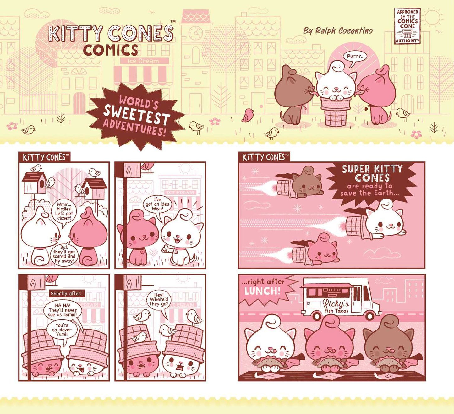 Kitty Cones Ruled Pocket Journal